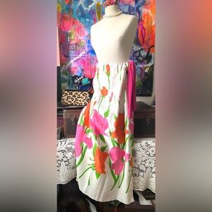 Beautiful HAND CRAFTED Sweet Floral Wrap Maxi Skirt Sarong even a Cape one size
